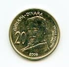 Serbia KM42 2006 20 Dinar coin Tesla uncirculated