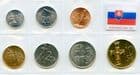 Slovakia KM11-4/7/8,35 2001-7 Type set 10, 20, 50 Hallerov & 1, 2, 5, 10 Korun coins uncirculated