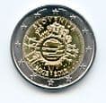 Slovenia KM107 2012 2 Euro coin 10th Anniversary of the introduction of the Euro uncirculated