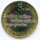 Slovenia KM123 2015 3 Euro coin 1st Slovenian Printed Text uncirculated