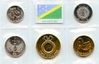 Solomon Islands KM235-9 2012 coin set containing 10, 20 and 50 Cents and 1 and 2 Dollars uncirculated
