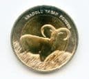 Turkey 2015 1 Lira coin Anatolian Wild sheep uncirculated (bi-metal)