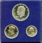 U.S.A.  1976S Proof set  ¼, ½ & 1 Dollar FDC