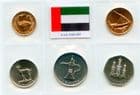 United Arab Emirates 2001-7 Type set of coins 5, 10, 25, 50 Fils and 1 Dirham uncirculated