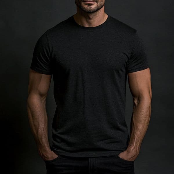 BSX Heather Black Short Sleeve Crew Neck Tee