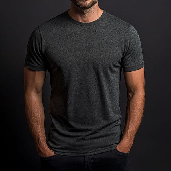 BSX Heather Dark Grey Short Sleeve Crew Neck Tee