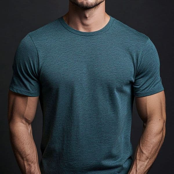 BSX Heather Deep Teal Short Sleeve Crew Neck Tee