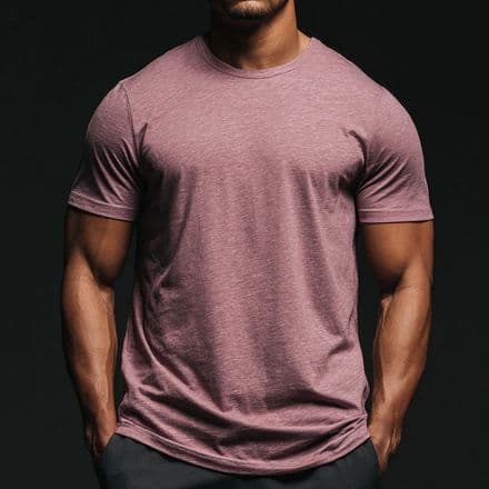 BSX Heather Mauve Short Sleeve Crew Neck Tee