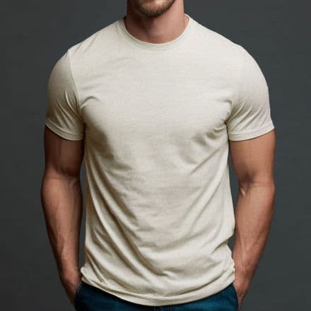 BSX Heather Natural Short Sleeve Crew Neck T-shirt