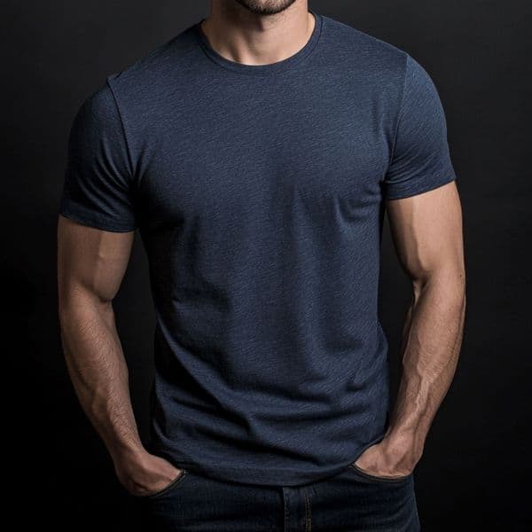 BSX Heather Navy Short Sleeve Crew Neck Tee