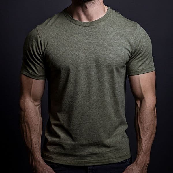 BSX Heather Olive Short Sleeve Crew Neck Tee