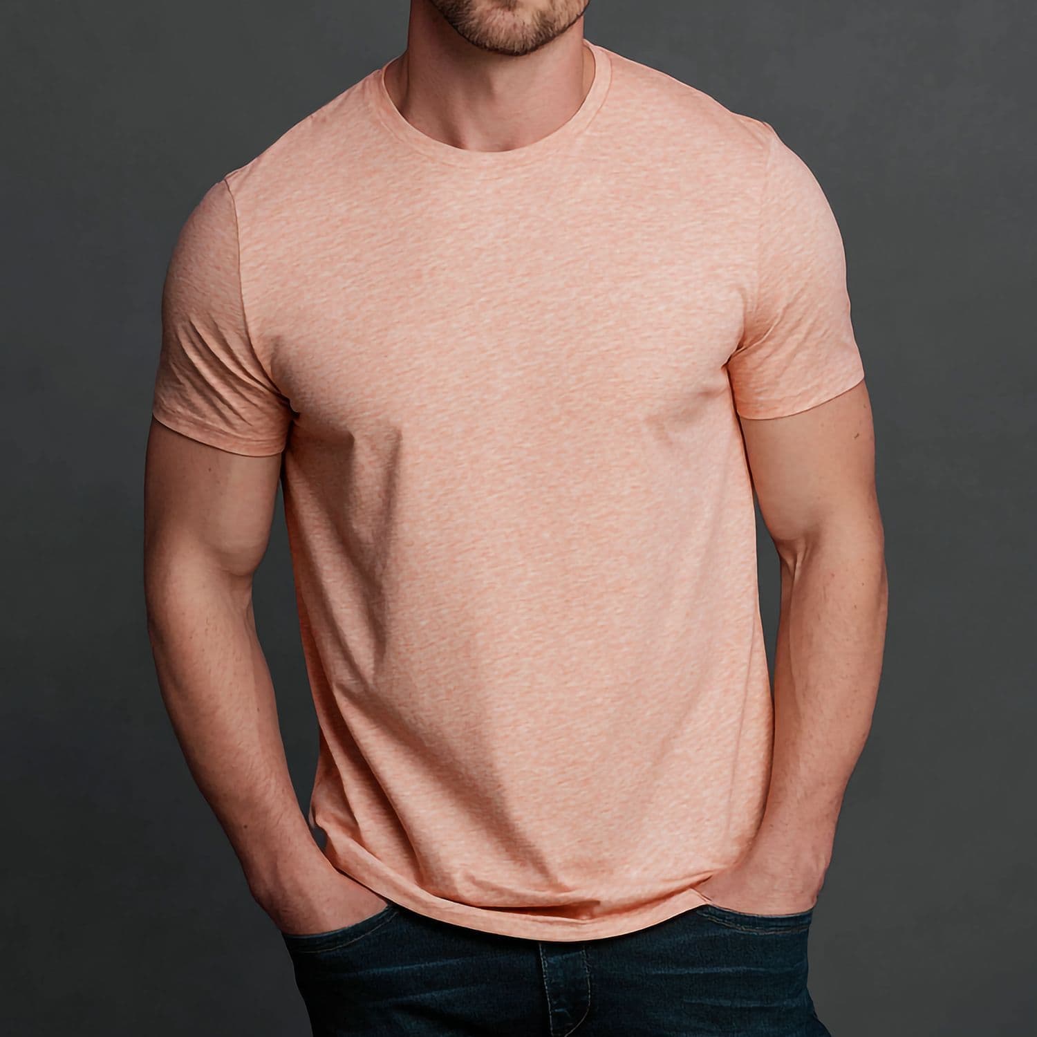BSX Heather Peach Short Sleeve Crew Neck T-shirt