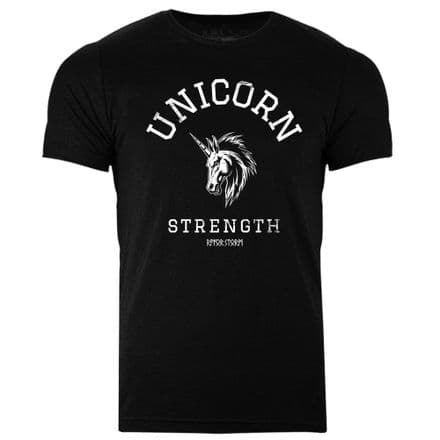 s1002 Unicorn Strength V26 T-shirt - Heather Black