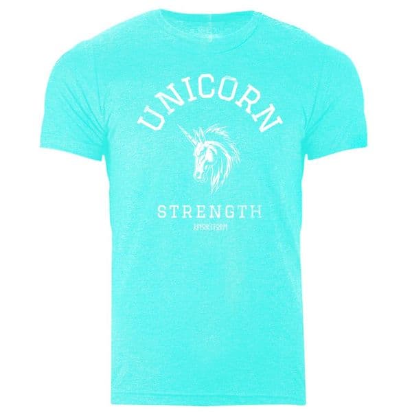 s1002 Unicorn Strength V26 T-shirt - Heather Sea Green