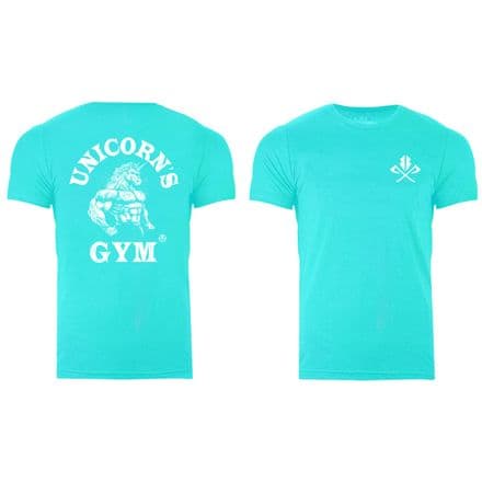 s1005 Reverse Unicorns Gym T-shirt - Heather Sea Green