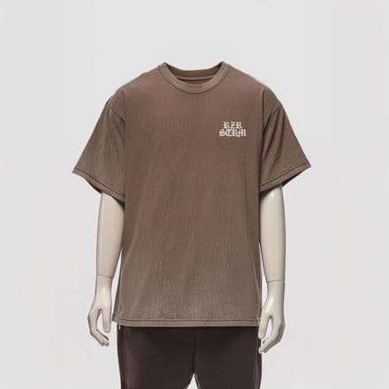 s1007 Faded thick Tee - Washed Cocoa