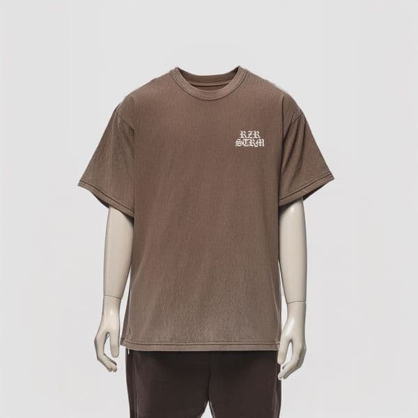 s1007 Faded thick Tee - Washed Cocoa