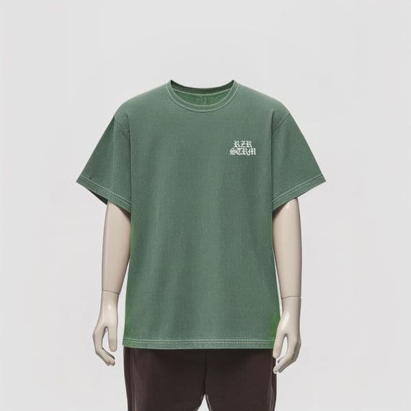 s1007 Faded thick Tee - Washed Pine