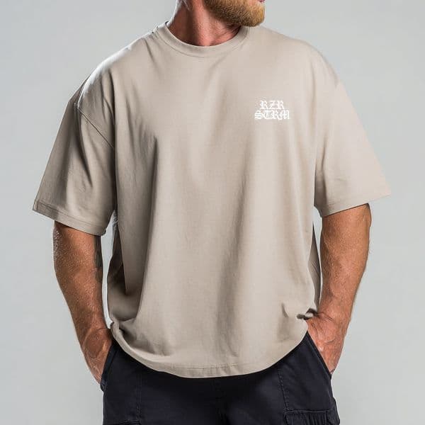 s1007 HVY Oversized Tee - Sand