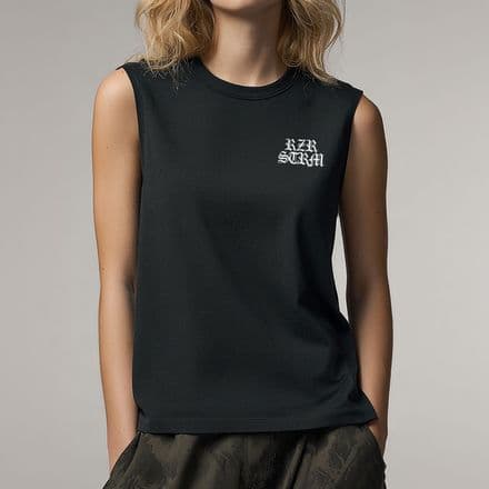 s1007 Ladies sleeveless tee - Black
