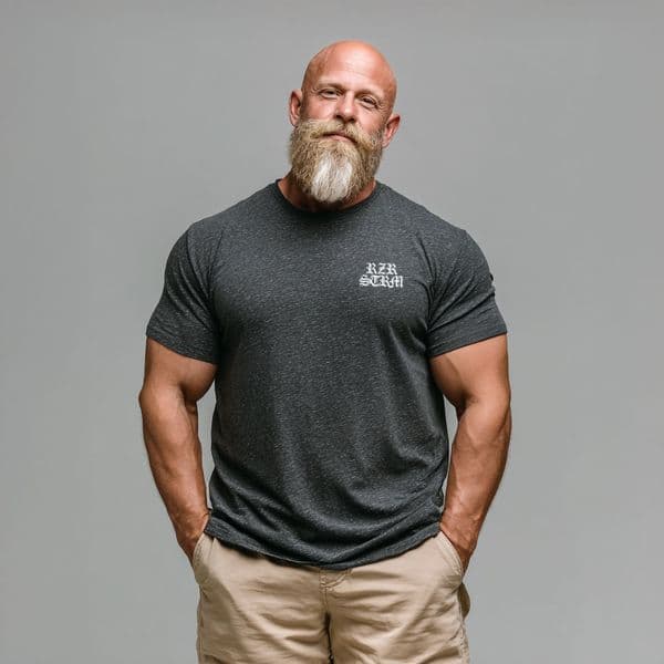 s1007 Short Sleeve Crew Neck Tee - Dark Grey Heather