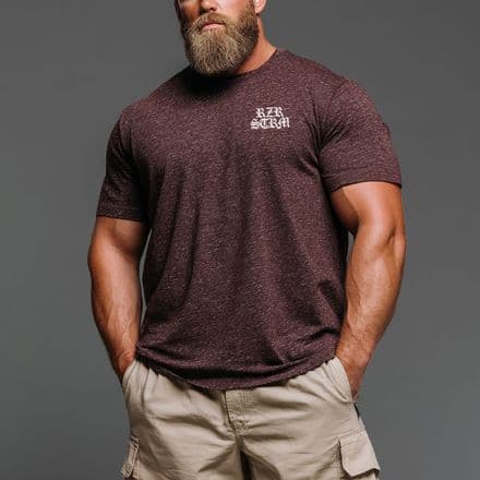 s1007 Short Sleeve Crew Neck Tee - Heather Maroon