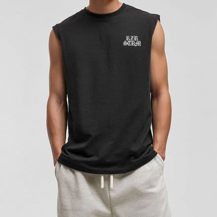 s1007 Sleeveless Organic tee - Black