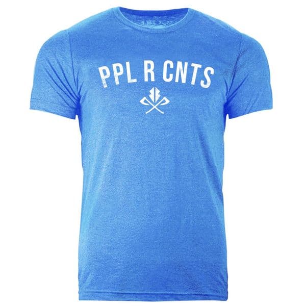 S109 black ppl r cnts tshirt - Heather black