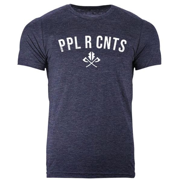 S109 black ppl r cnts tshirt - Heather black