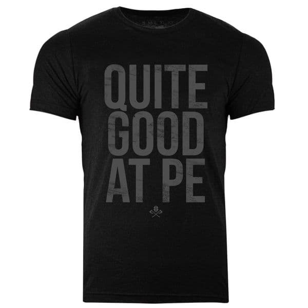 S206 Quite Good at PE tee - Heather Black