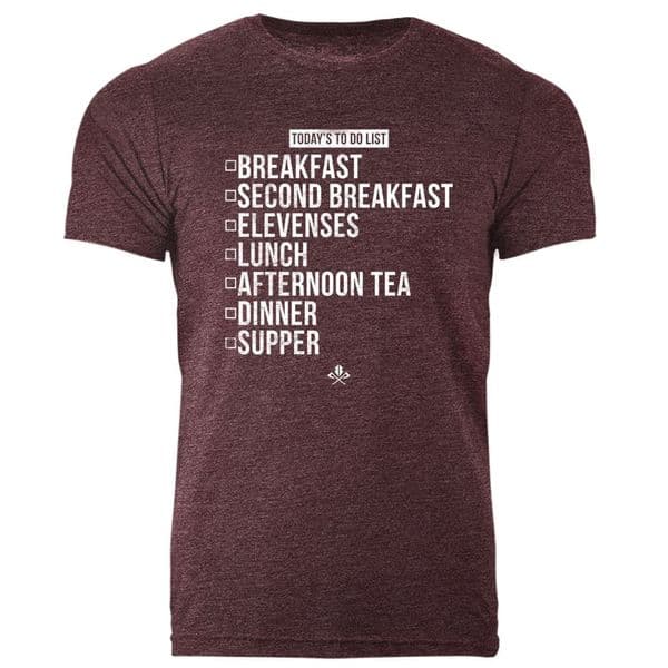 S209 To Do List tee - Heather Maroon
