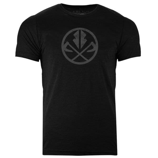 S252 Distressed Brand tee - Heather Black