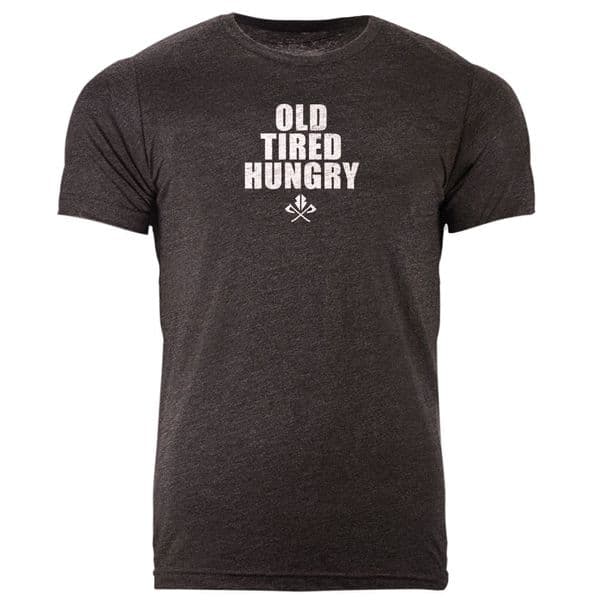S255 old tired hungry T-shirt Heather Dark Grey Heather
