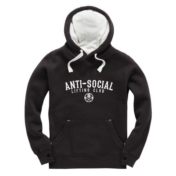 S272 Lifting Club Winter Hoodie Black / White