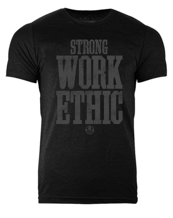 Strong Work Ethic motivational inspired gym t-shirts