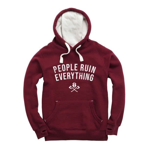 Official People Ruin everything Winter Hood - Maroon