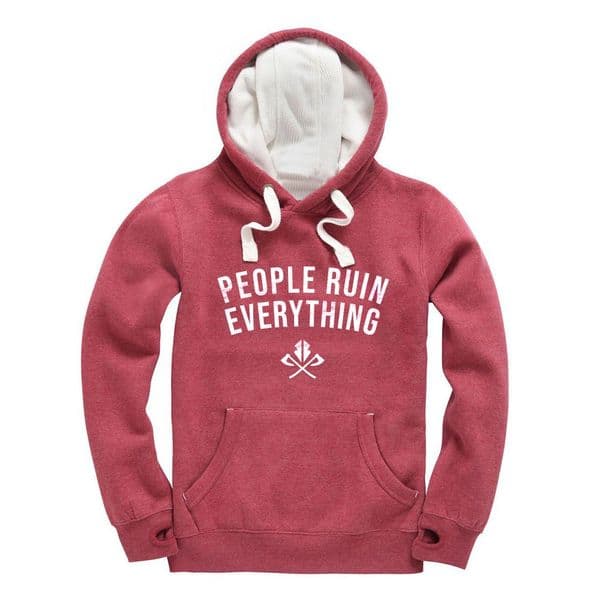 Official People Ruin everything Winter Hood - Maroon
