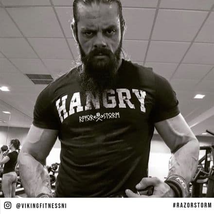 S403 Hangry tshirt - Heather black