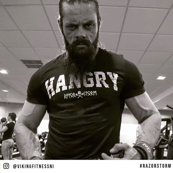 S403 Hangry tshirt - Heather black