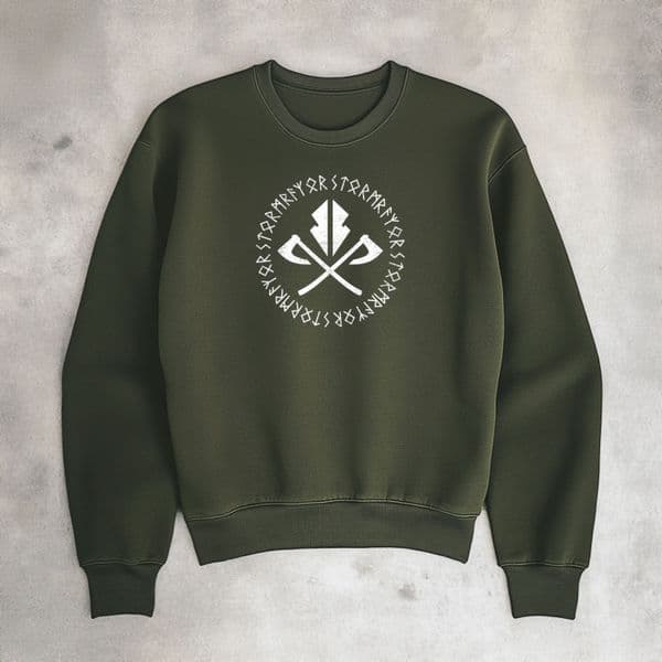 s405 Rune logo Hvy440 Sweat - Earth