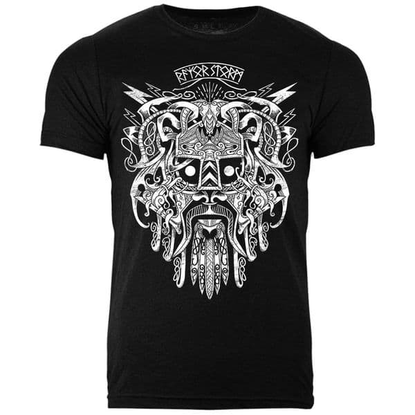 Thor Sacrificial Mask T-shirt Heather Black