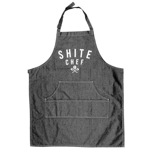 S428 Shite Chef Apron - Black Denim