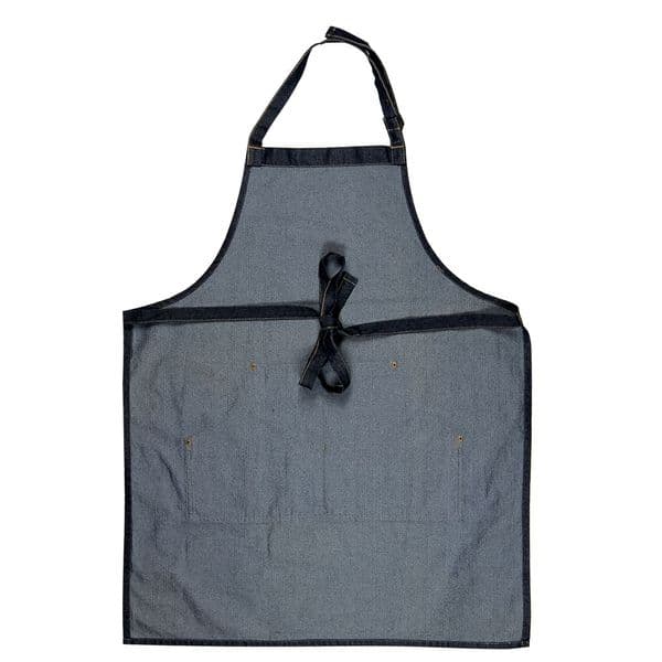 S428 Shite Chef Apron - Indigo Denim