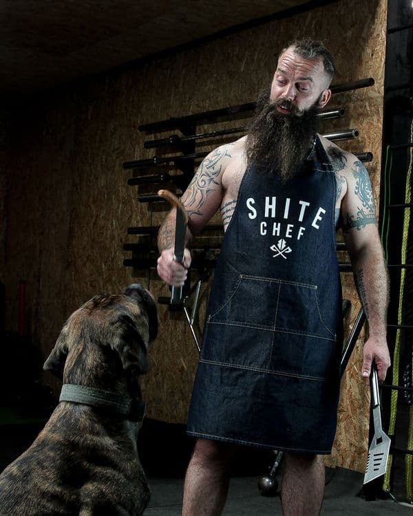 S428 Shite Chef Apron - Indigo Denim