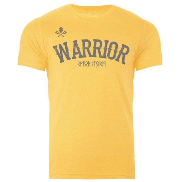 Official Warrior T-shirt Heather Yellow Gold - by Razorstorm