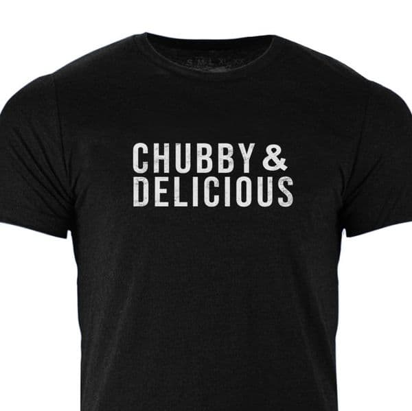 Chubby and Delicious T-shirt Heather Black