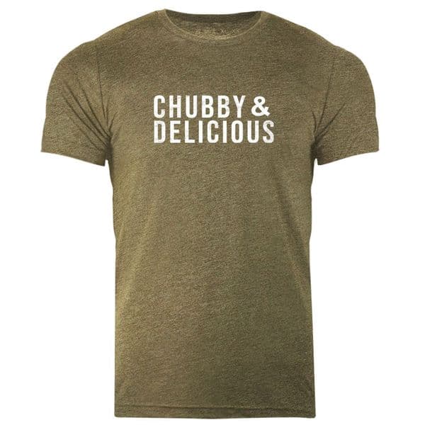 Chubby and Delicious T-shirt Heather Black