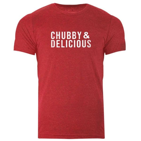 Chubby and Delicious T-shirt Heather Black