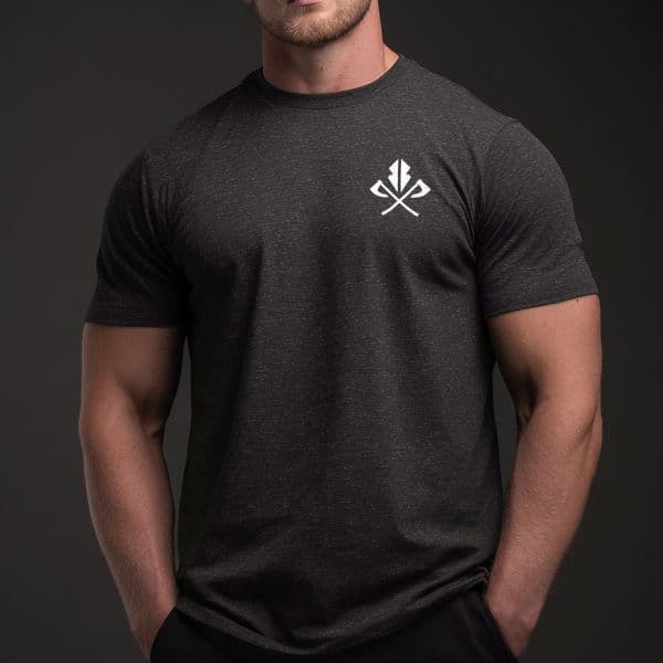 s488 logo tee Dark Heather Short Sleeve Crew Neck Tee