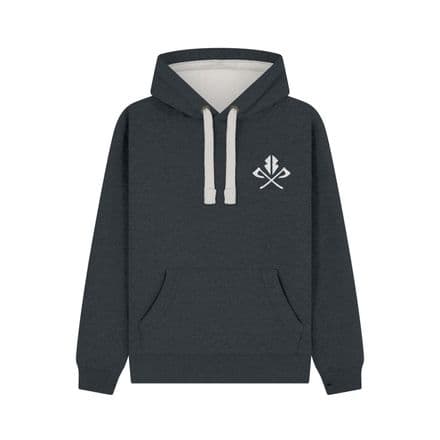 s488 logo Winter hoodie - Black Melange - Clearance